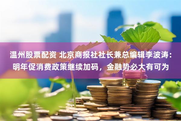 温州股票配资 北京商报社社长兼总编辑李波涛:明年促消费政策继续加码,金融势必大有可为